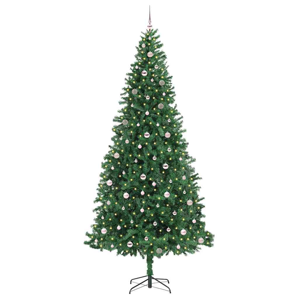 Kunstkerstboom Groen 300 cm PVC en Metaal en Plastic