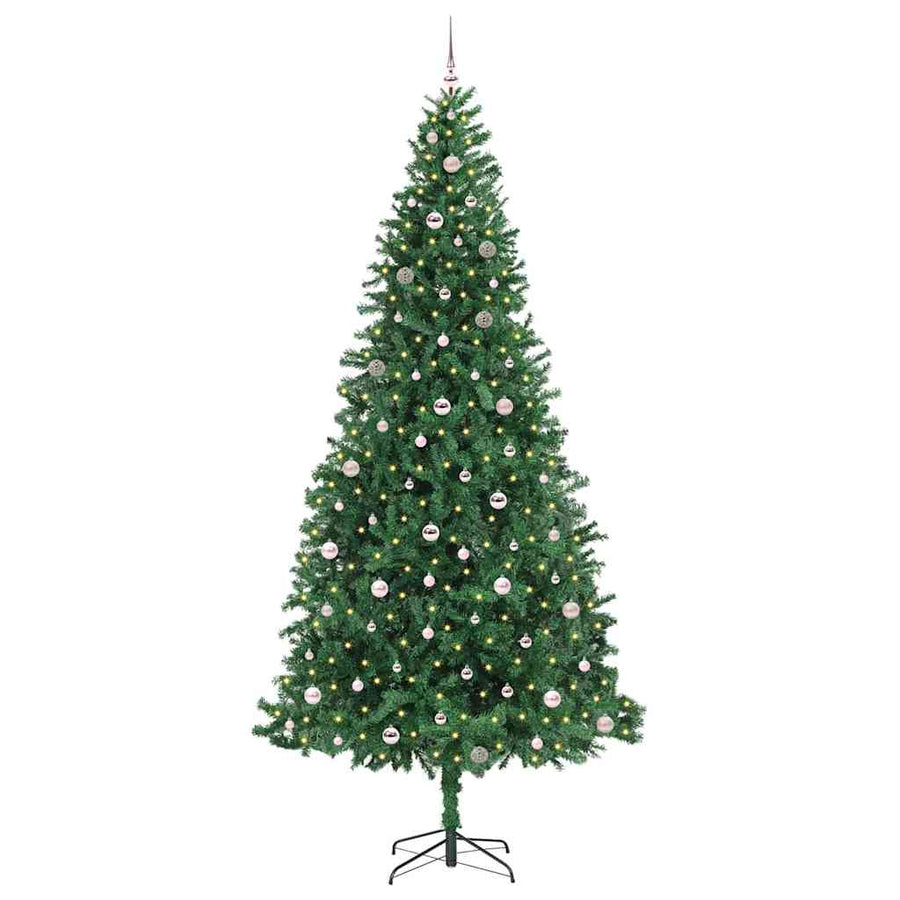 Kunstkerstboom Groen 300 cm PVC en Metaal en Plastic