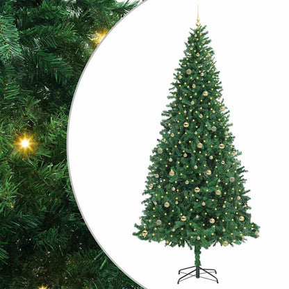 Kunstkerstboom Groen 300 cm PVC en Metaal en Plastic