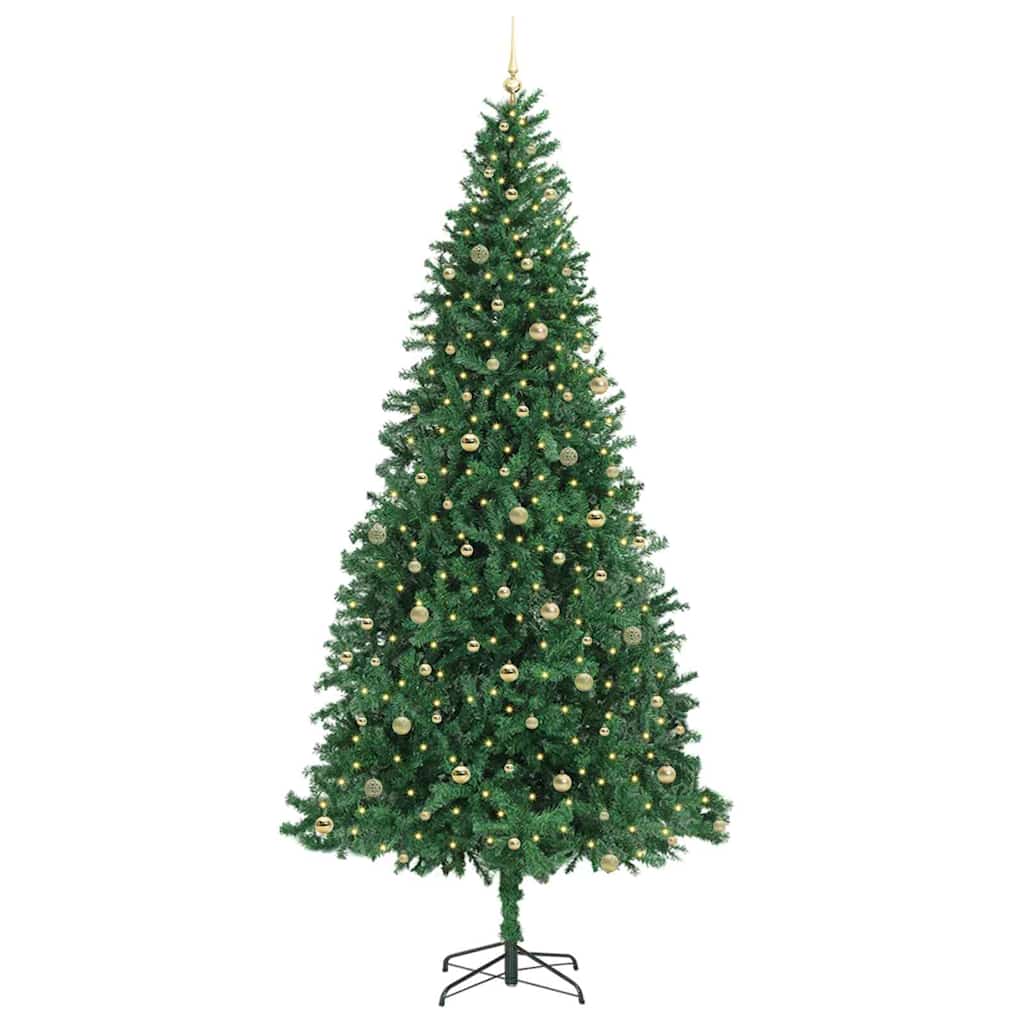 Kunstkerstboom Groen 300 cm PVC en Metaal en Plastic