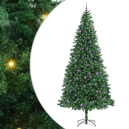 Kunstkerstboom Groen 300 cm PVC en Metaal en Plastic