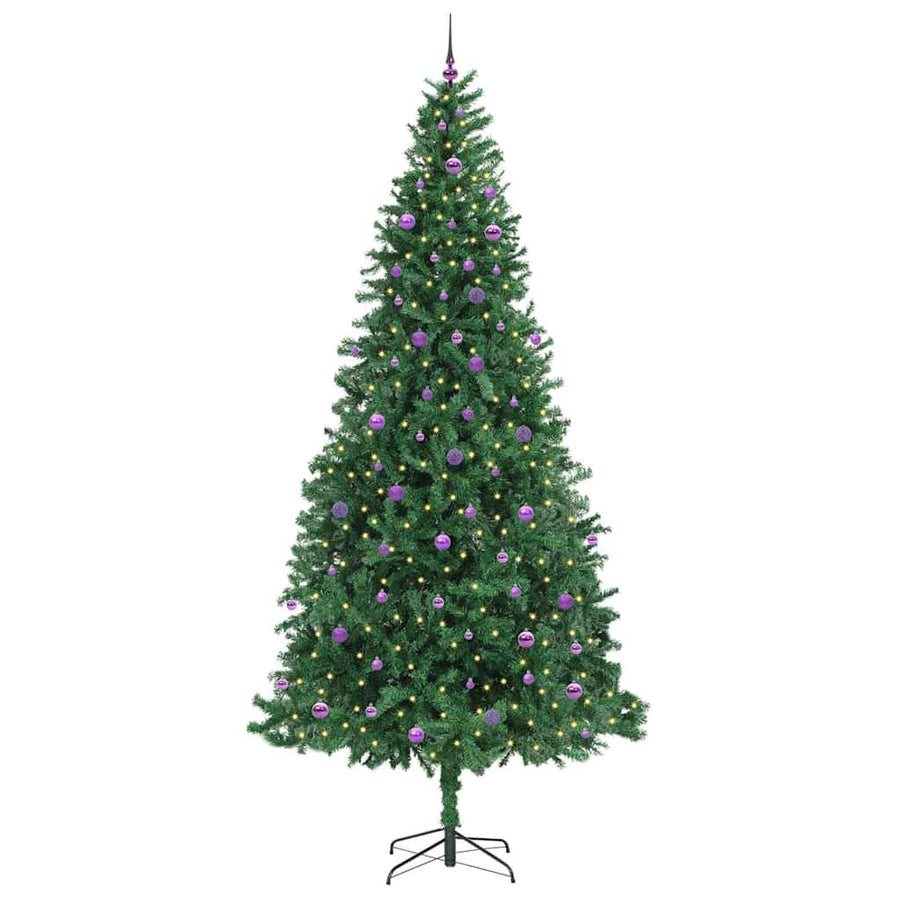 Kunstkerstboom Groen 300 cm PVC en Metaal en Plastic