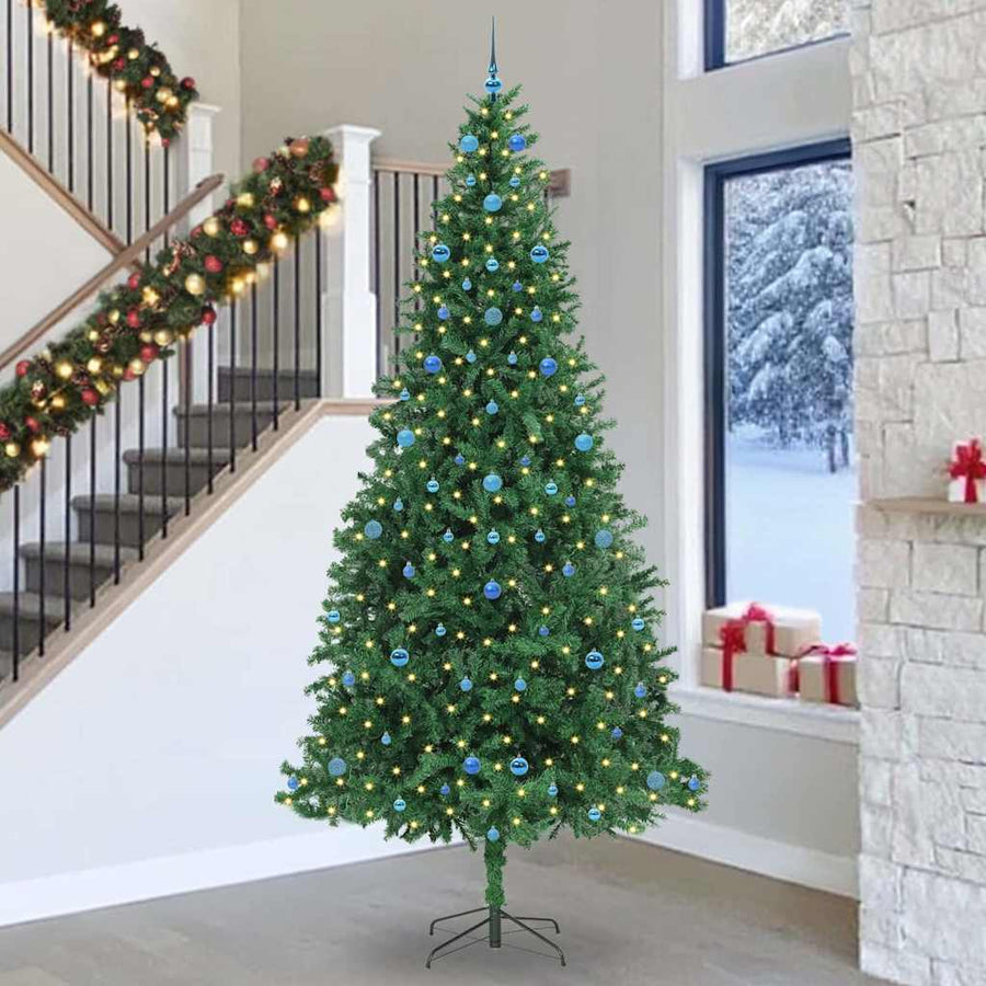Kunstkerstboom Groen 300 cm PVC en Metaal en Plastic