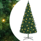 Kerstboom PVC groen 400 cm met LED slingerlichten