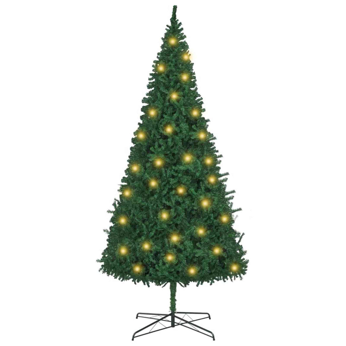 Kerstboom met decoratieve slingerlichten Groen 400 cm PVC