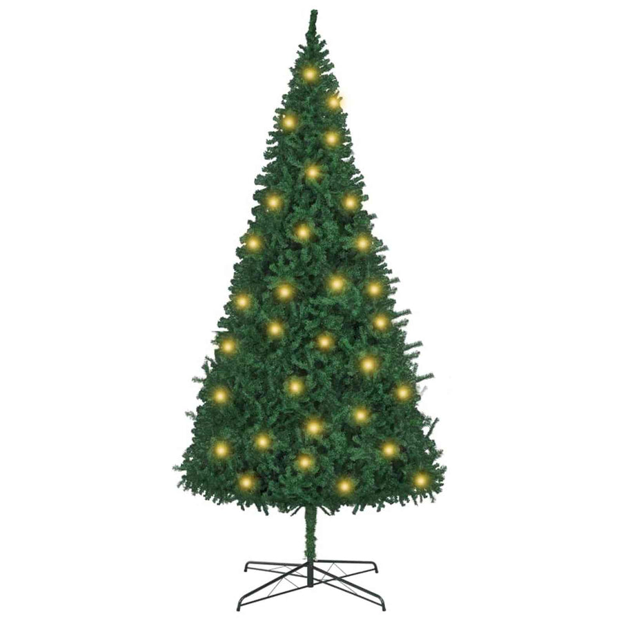 Kerstboom met decoratieve slingerlichten Groen 400 cm PVC