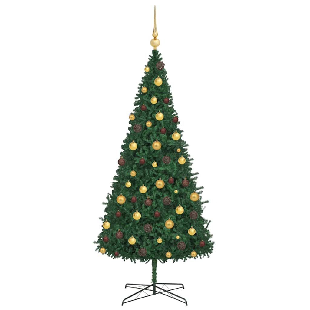 Kerstboom met decoratieve slingerlichten Groen 400 cm PVC