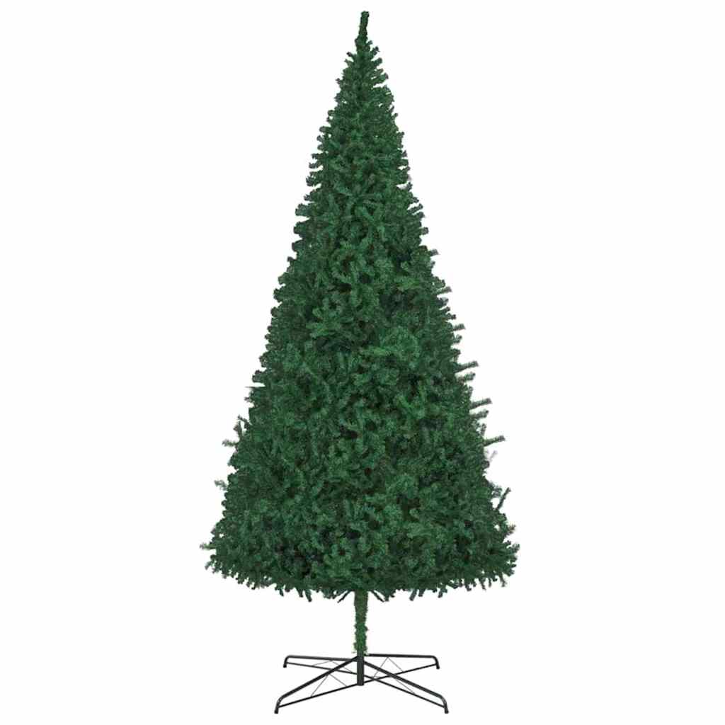 Kerstboom met decoratieve slingerlichten Groen 400 cm PVC