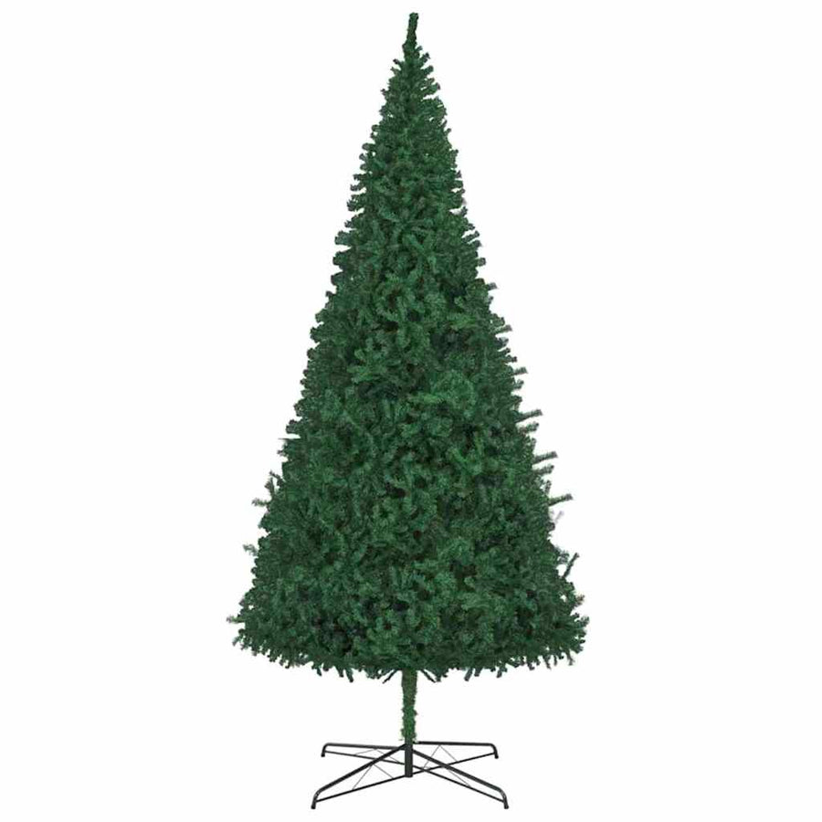 Kerstboom met decoratieve slingerlichten Groen 400 cm PVC