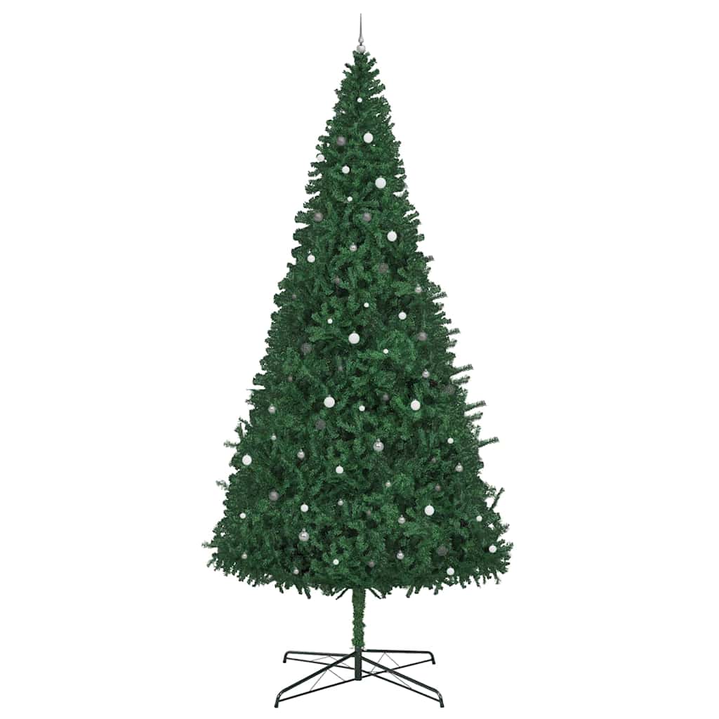 Kerstboom met decoratieve slingerlichten Groen 400 cm PVC