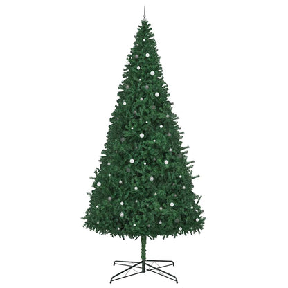 Kerstboom met decoratieve slingerlichten Groen 400 cm PVC
