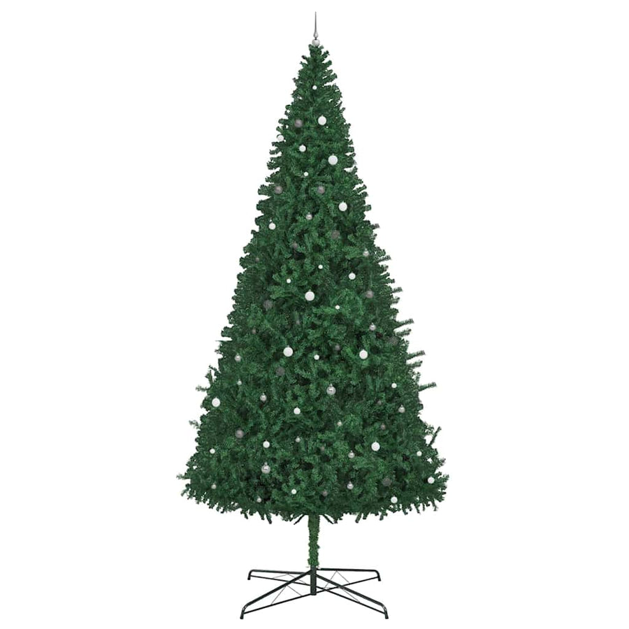 Kerstboom met decoratieve slingerlichten Groen 400 cm PVC