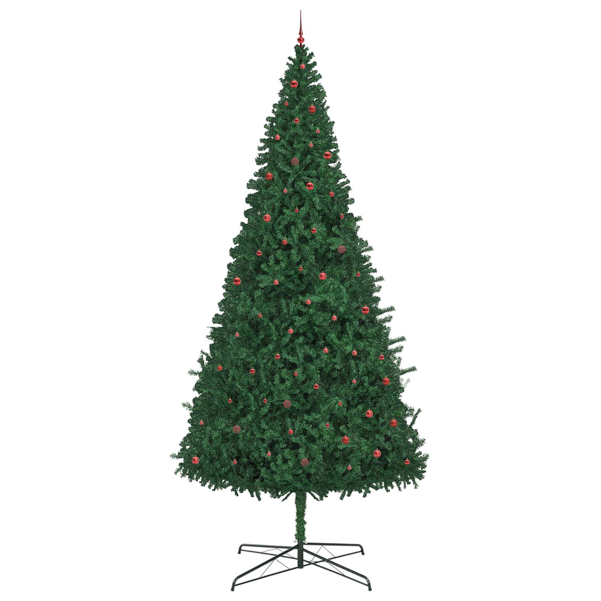Kerstboom met decoratieve slingerlichten Groen 400 cm PVC