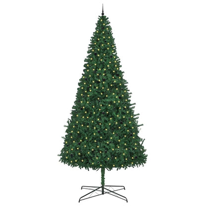 Kerstboom met decoratieve slingerlichten Groen 400 cm PVC