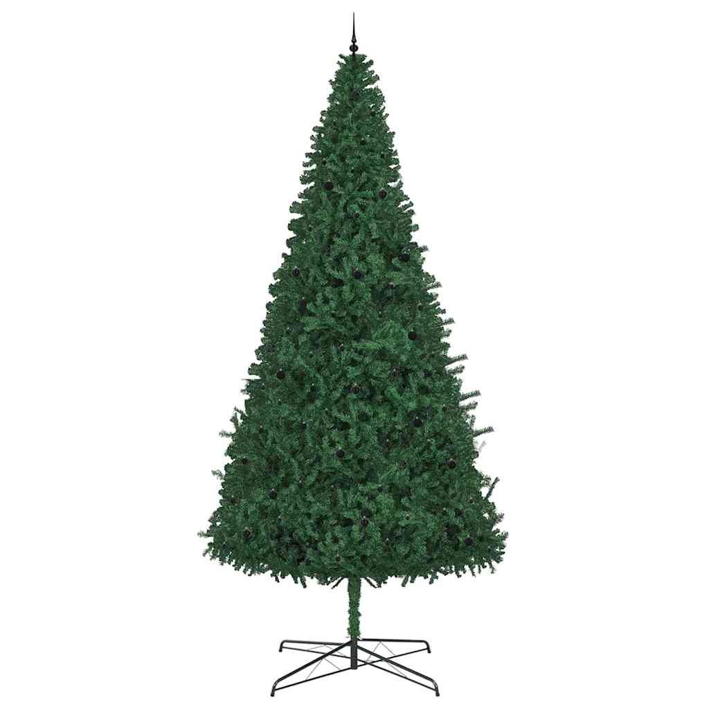 Kerstboom met decoratieve slingerlichten Groen 400 cm PVC