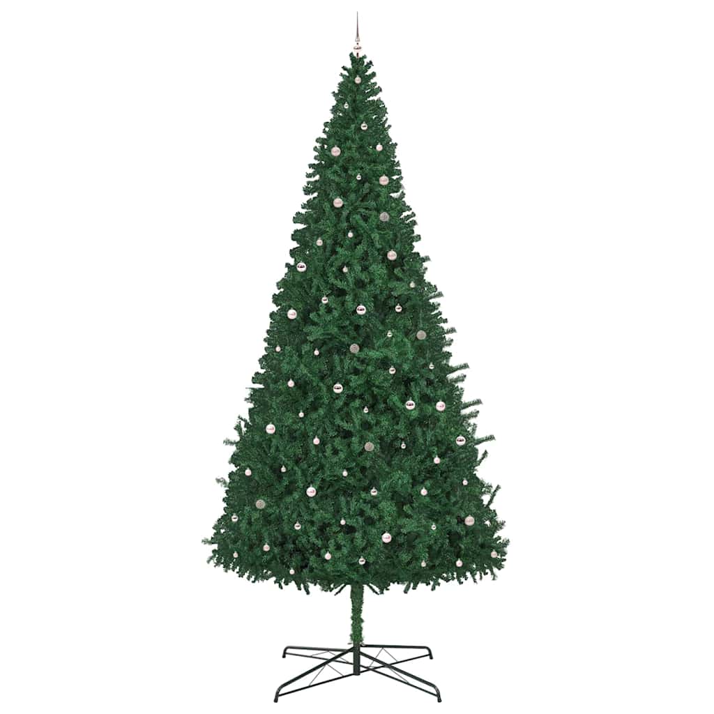 Kerstboom met decoratieve slingerlichten Groen 400 cm PVC
