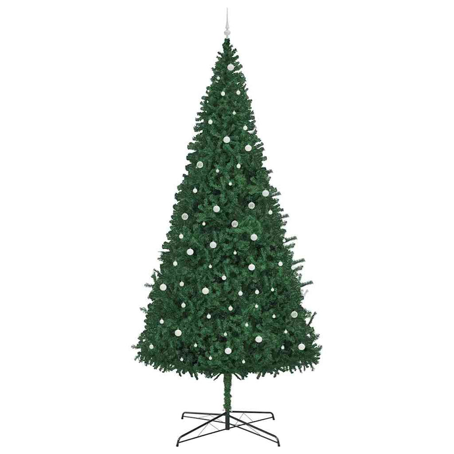 Kerstboom met decoratieve slingerlichten Groen 400 cm PVC