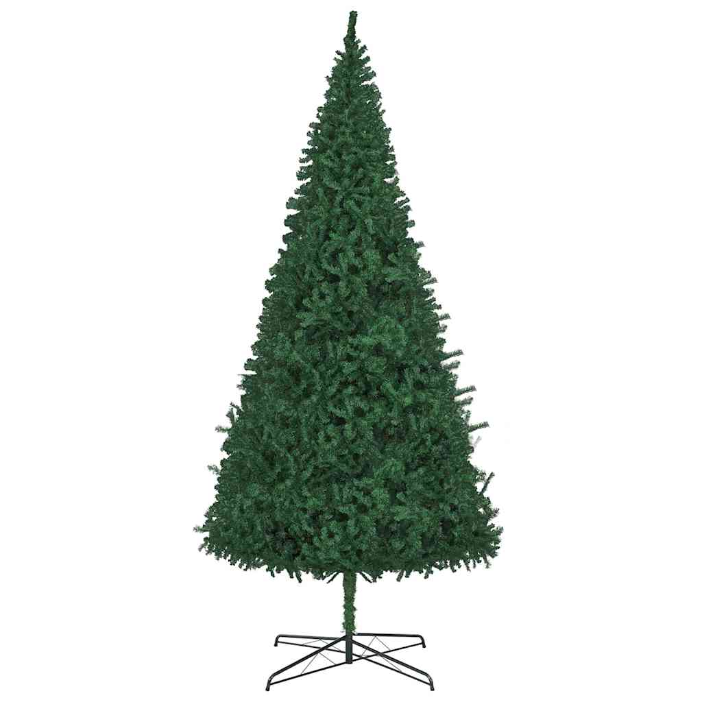 Kerstboom met decoratieve slingerlichten Groen 400 cm PVC