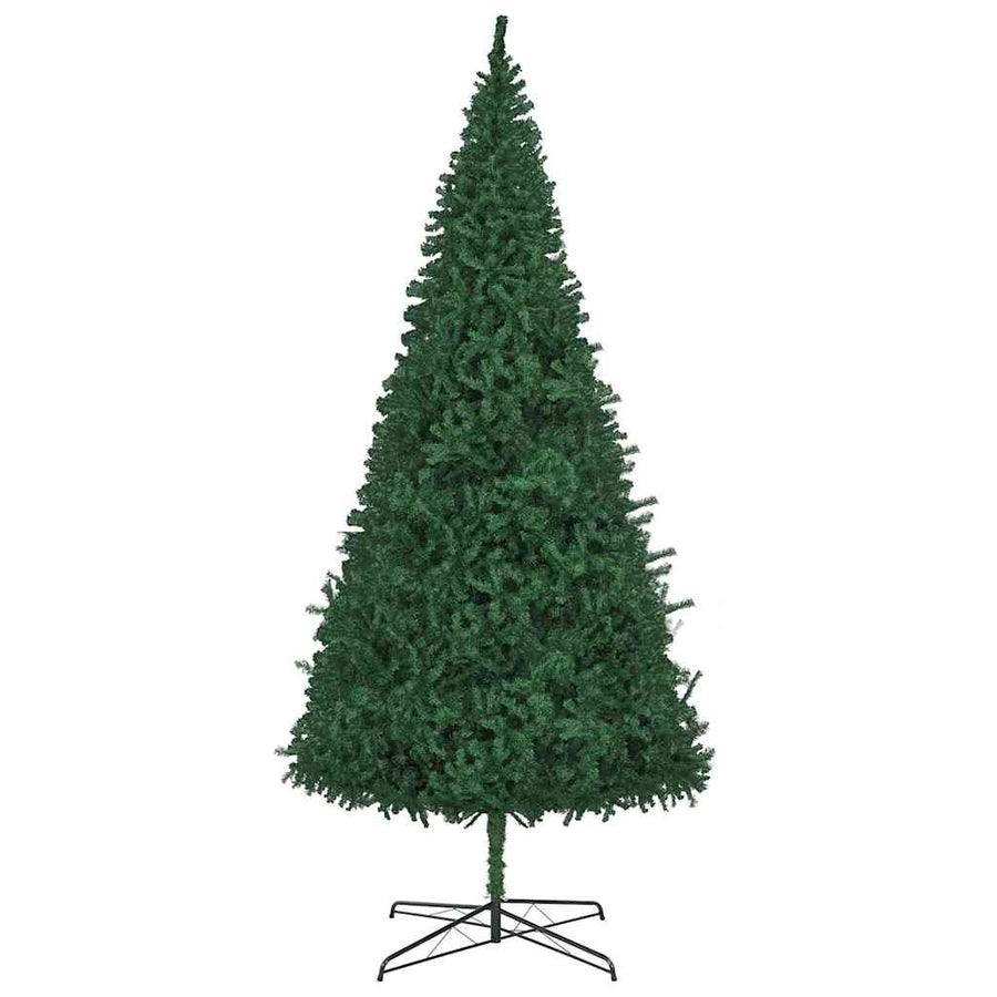Kerstboom met decoratieve slingerlichten Groen 400 cm PVC