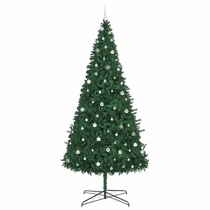 Kerstboom met decoratieve slingerlichten Groen 400 cm PVC