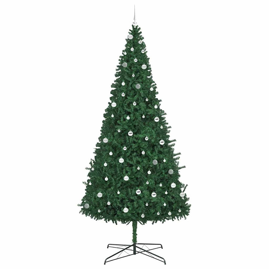 Kerstboom met decoratieve slingerlichten Groen 400 cm PVC