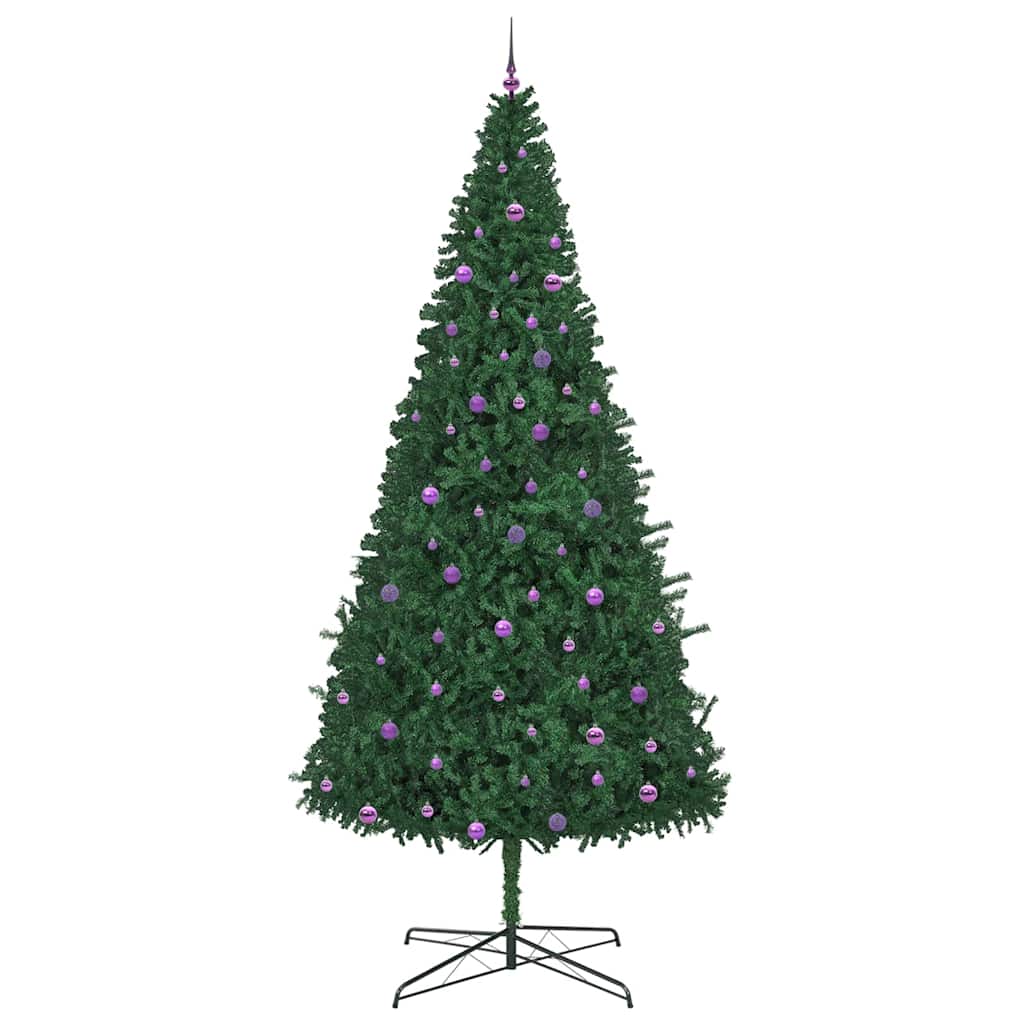 Kerstboom met decoratieve slingerlichten Groen 400 cm PVC