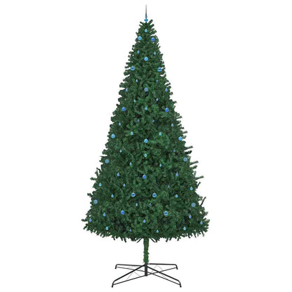 Kerstboom met decoratieve slingerlichten Groen 400 cm PVC