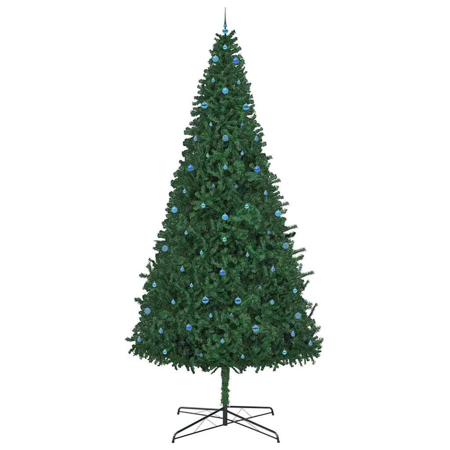 Kerstboom met decoratieve slingerlichten Groen 400 cm PVC