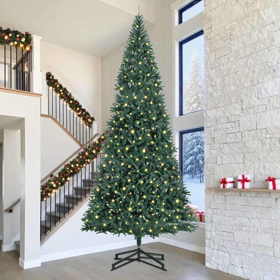 Kunst Kerstboom met verlichting Groen 500 cm PVC