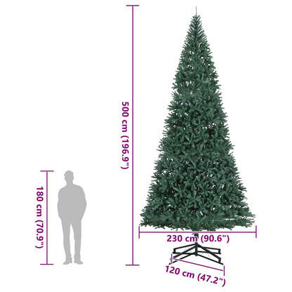 Kunst Kerstboom met verlichting Groen 500 cm PVC