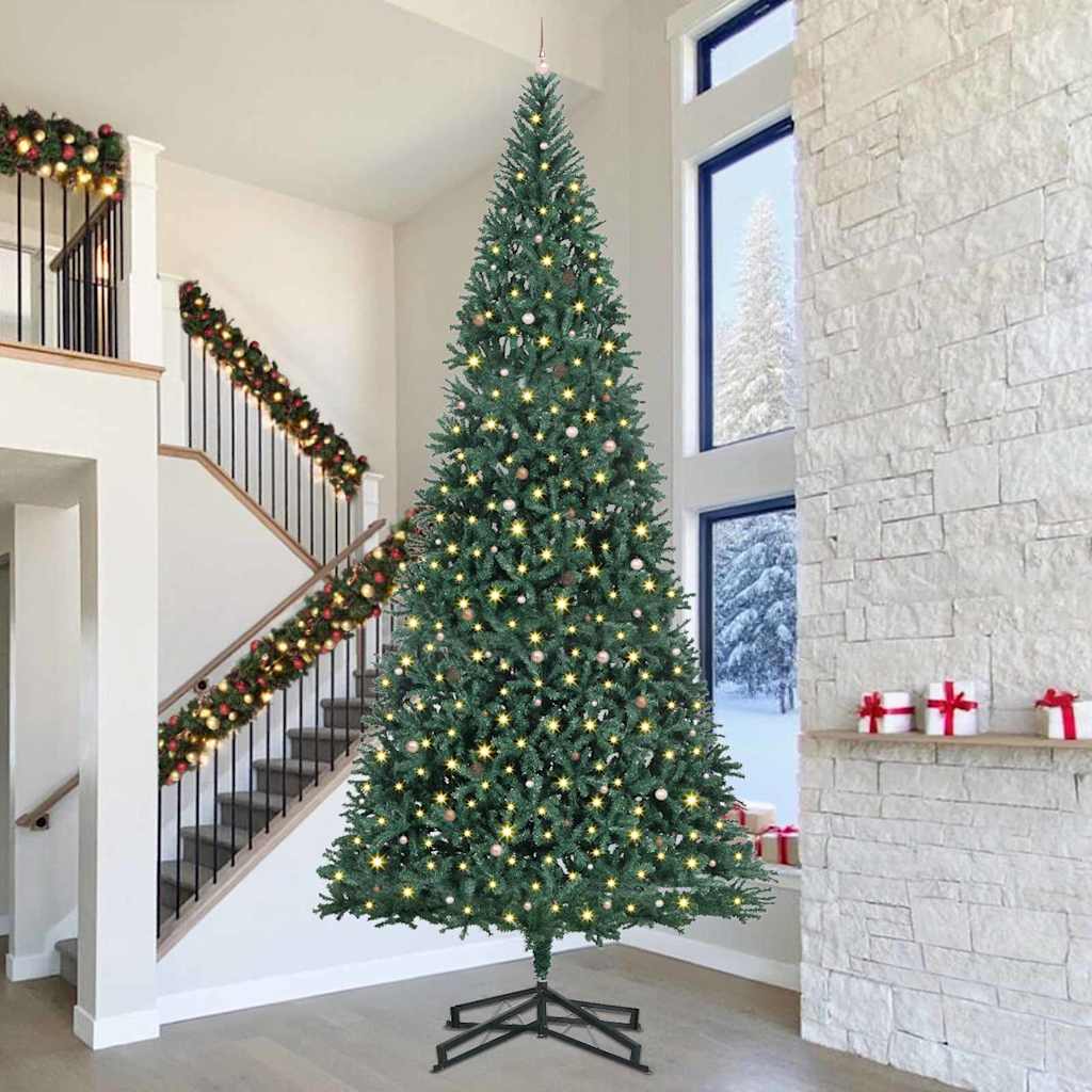 Artificial Pre-lit Kerstboom met Ballenset Groen 500 cm PVC