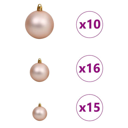 Artificial Pre-lit Kerstboom met Ballenset Groen 500 cm PVC