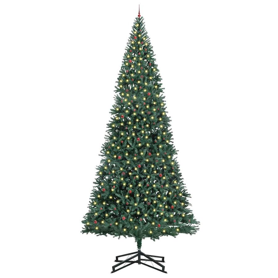 Artificial Pre-lit Kerstboom met Ballenset Groen 500 cm PVC