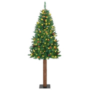 Kerstboom 180 cm groen PVC dennenhout met 300 LED warmwit