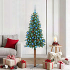 Kerstboom slank 180 cm groen PVC dennenhout