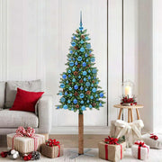 Kerstboom slank 180 cm groen PVC dennenhout