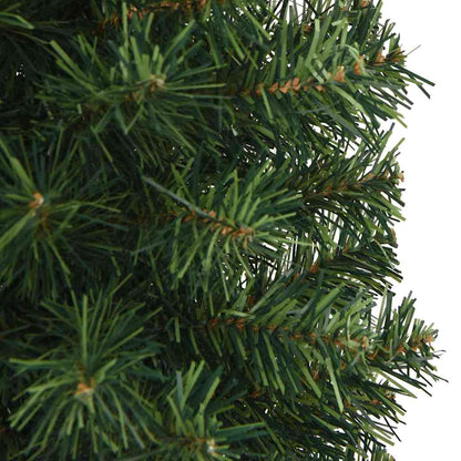 Kunstkerstboom Groen 120 cm PVC en Staal en Kunststof