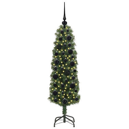 Kunstkerstboom Groen 120 cm PVC en Staal en Kunststof