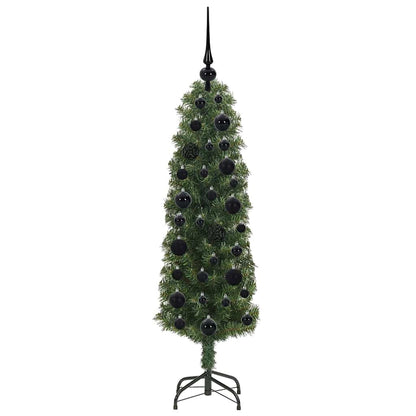 Kunstkerstboom Groen 120 cm PVC en Staal en Kunststof