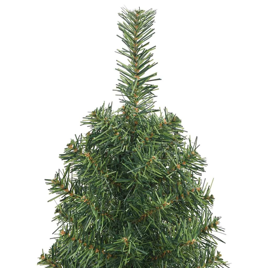 Kunstkerstboom Groen 120 cm PVC en Staal en Kunststof