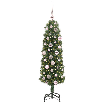Kunstkerstboom Groen 120 cm PVC en Staal en Kunststof
