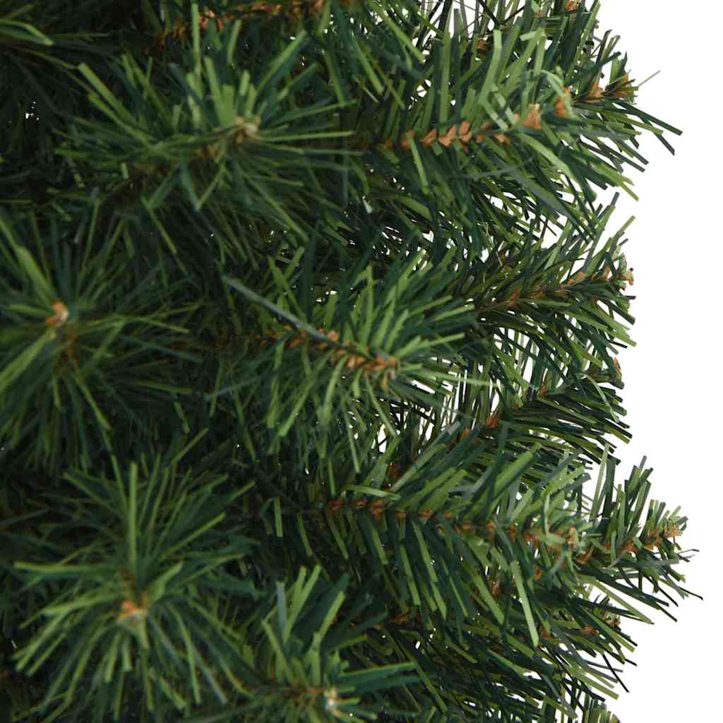 Kunstkerstboom Groen 120 cm PVC en Staal en Kunststof