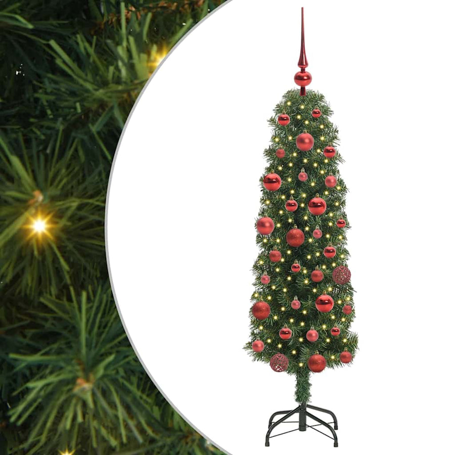 Kunstkerstboom Groen 150 cm PVC en Staal en Kunststof