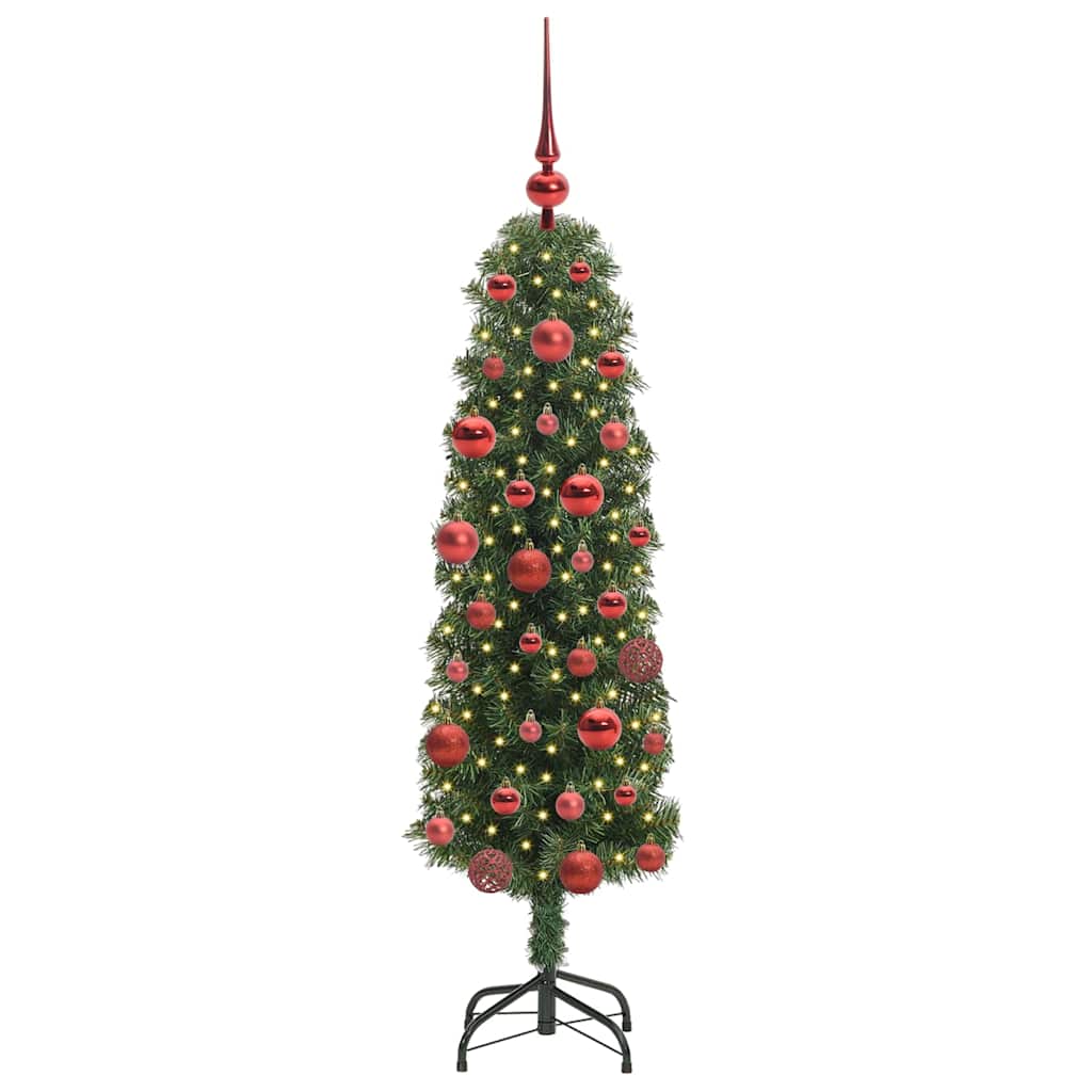 Kunstkerstboom Groen 150 cm PVC en Staal en Kunststof