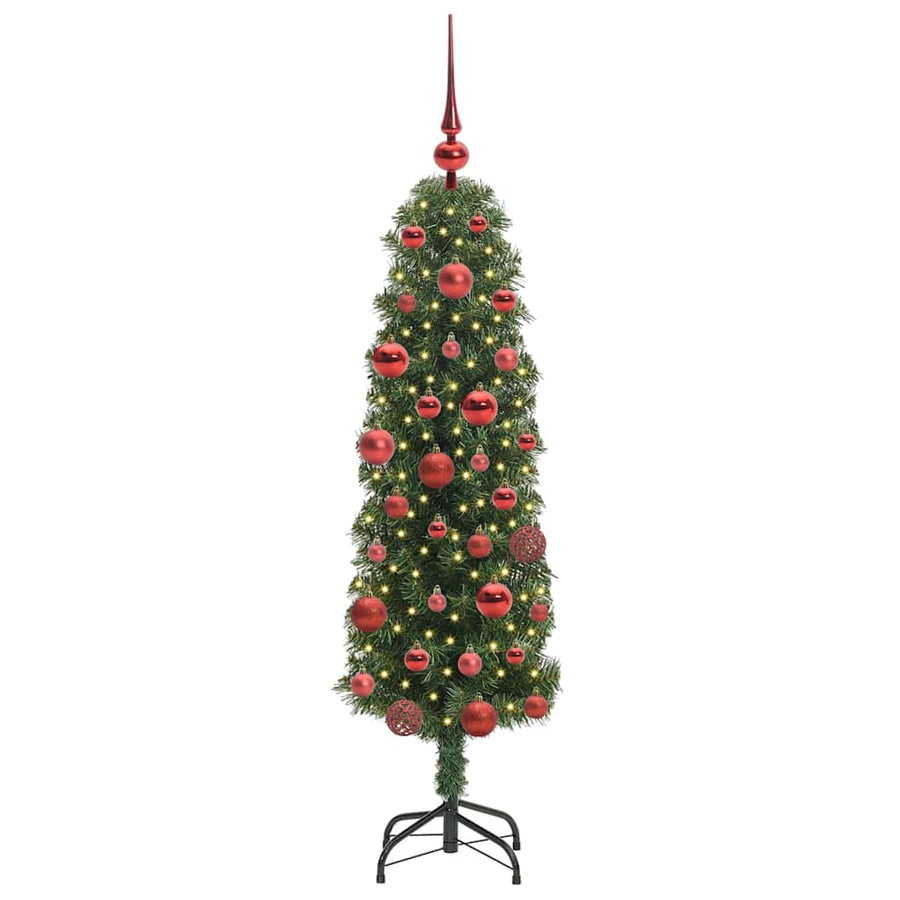Kunstkerstboom Groen 150 cm PVC en Staal en Kunststof