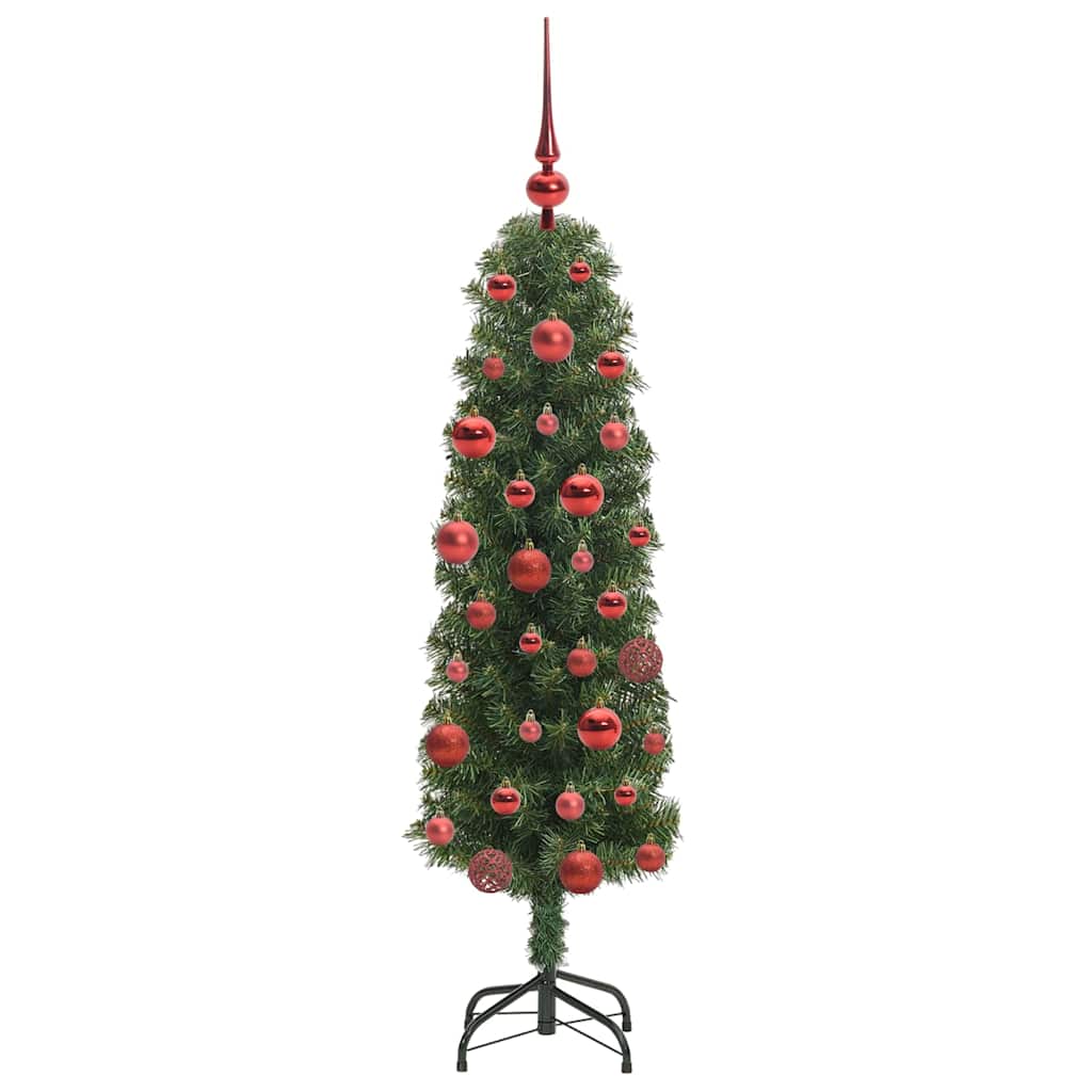 Kunstkerstboom Groen 150 cm PVC en Staal en Kunststof