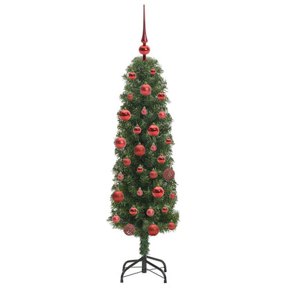Kunstkerstboom Groen 150 cm PVC en Staal en Kunststof