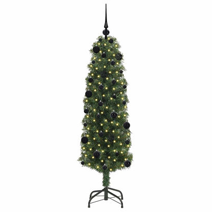 Kunstkerstboom Groen 150 cm PVC en Staal en Kunststof