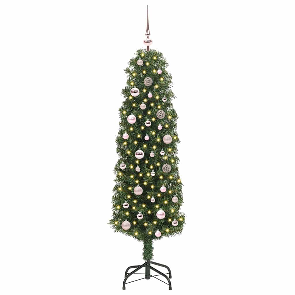 Kunstkerstboom Groen 150 cm PVC en Staal en Kunststof