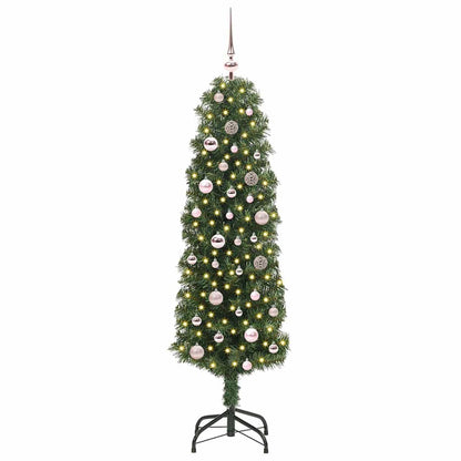 Kunstkerstboom Groen 150 cm PVC en Staal en Kunststof